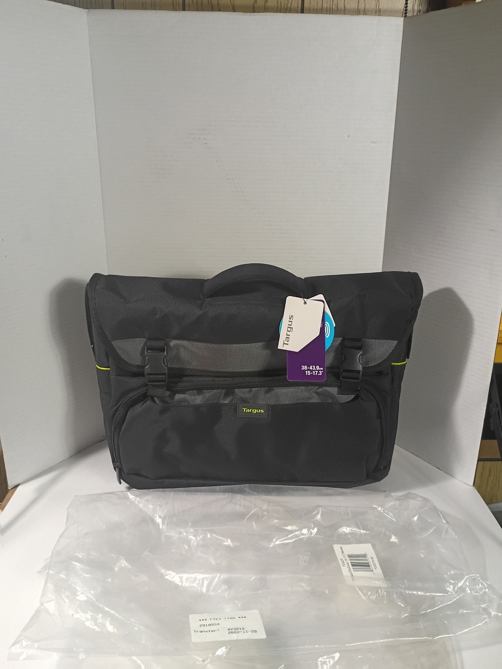 Targus Black and Gray Laptop Briefcase with Yellow Accents - Picture 2 of 10
